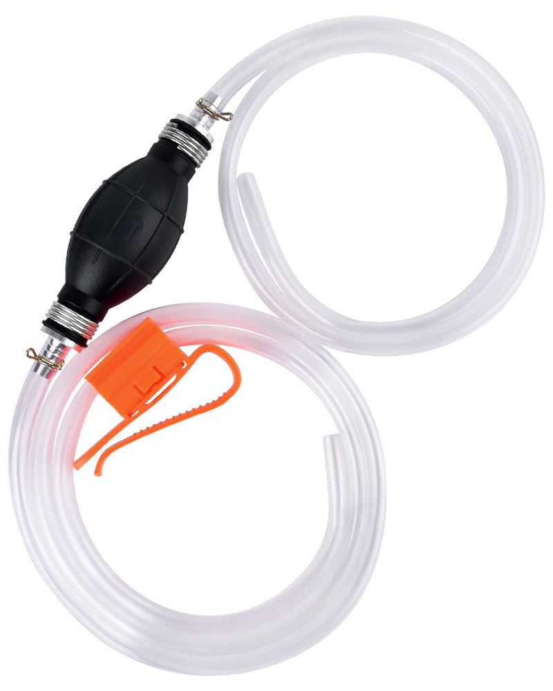 KATUMO Gasoline Siphon Hose, Gas Oil Water Fuel Transfer Siphon Pump, Portable Widely Use Hand Fuel Pump, Fuel Transfer Pump with PVC Hoses