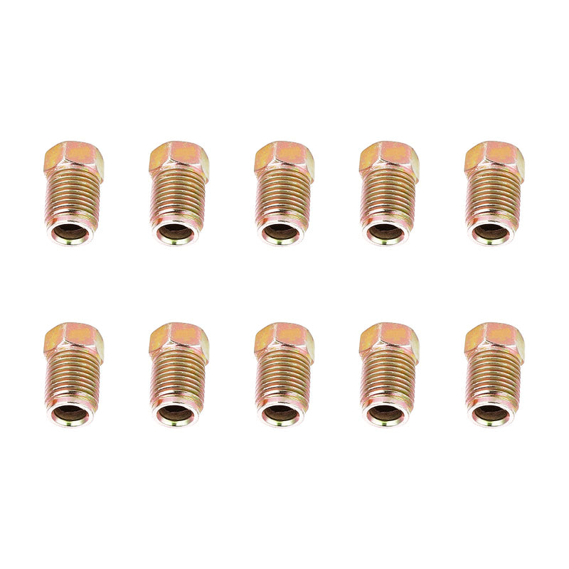 Thinp 10 Pieces Brake Line Fittings, 10 X 1 mm Metric Brake Line Invert Flare Fittings Brake Line Fittings Assortment for 3/16 Inch Brake Line Tube