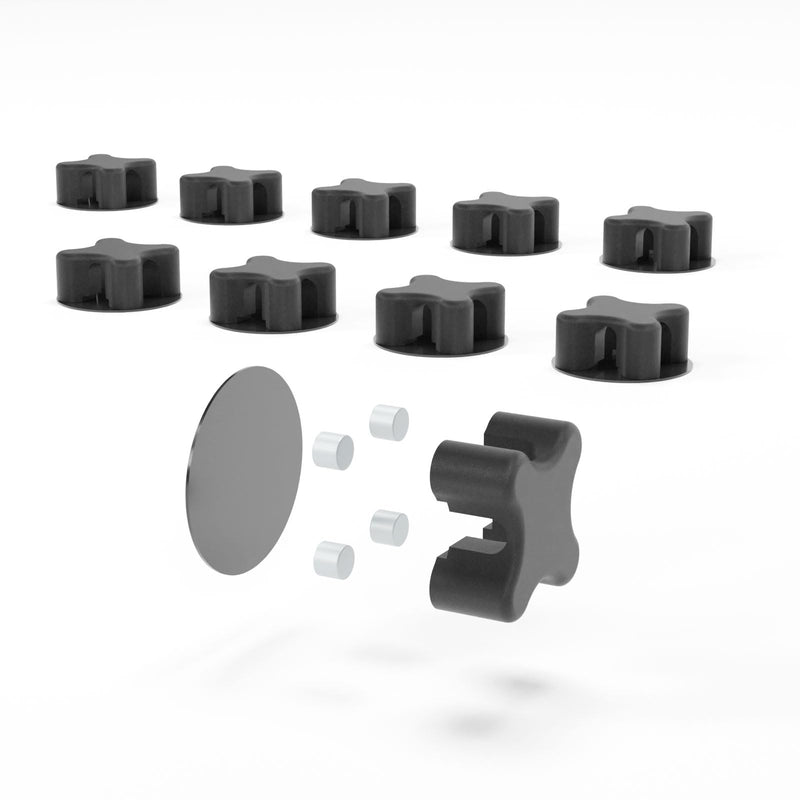 Magnetic Cable Holder Desktop Multipurpose Cord Keeper Cable Organizer Clip Cable Management for Home Office Supplies Wire Organizer (Black 10Pcs) Black 10Pcs