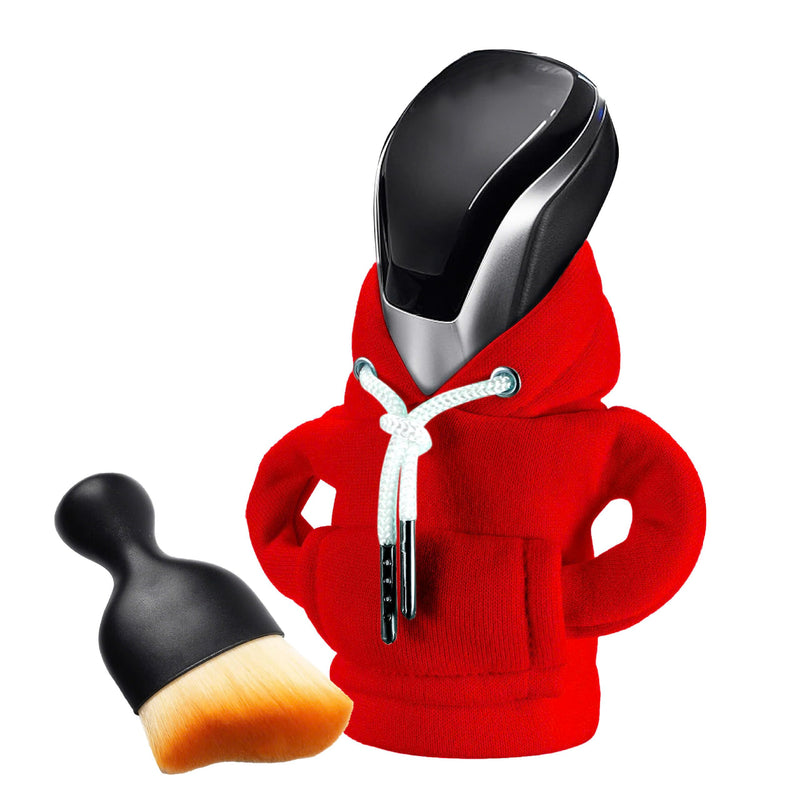 Gear Shift Hoodie, Gear Shift Cover, Universal Car Shift Knob Hoodie, Mini Hoodie for Car Shifter, Automotive Interior Cute Gadgets, Car Accessories and Decorations Reb
