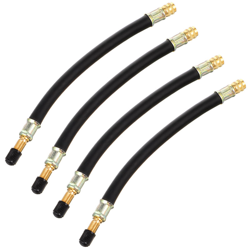 2 Pack Valve Stem Extension 8.25 Inch Flexible Tire Valve Extension Black Valve Stem Extenders Adaptor Compatible for Rv, Stroller Bicycles Motorcycles and Portable Air Compressor 2