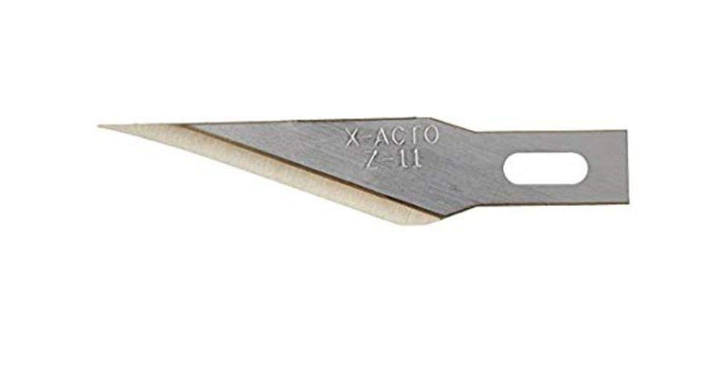 2-PACK - X-ACTO Z Series Light-Weight Replacement Blade, No 11, 4-7/8 in L,  Stainless Steel Blade, Gold Hue, 5 blades per pack