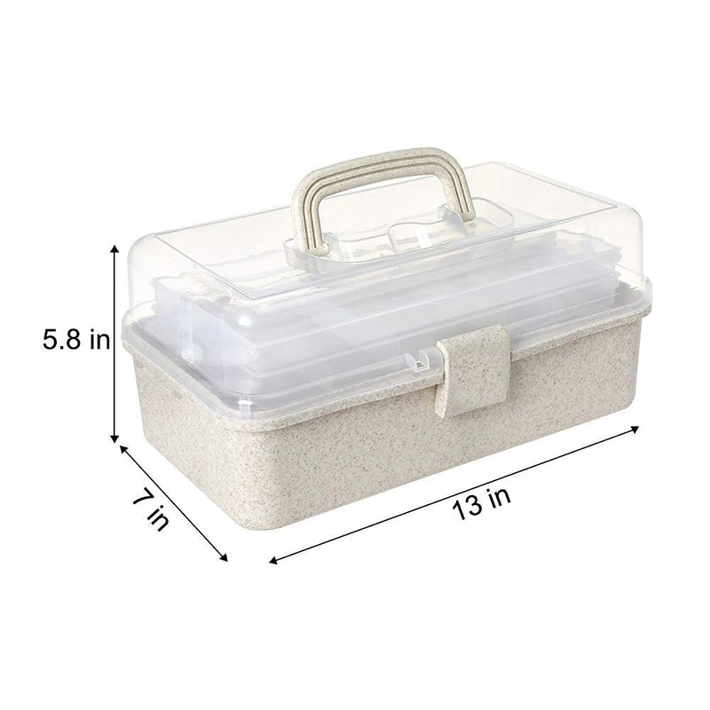 HomeMiYN Medicine Organizer Box, First Aid Storage Box with Handle for Home, Portable Large Capacity Family Emergency Kit Container Medical Box Organizer Medium (Pack of 1)