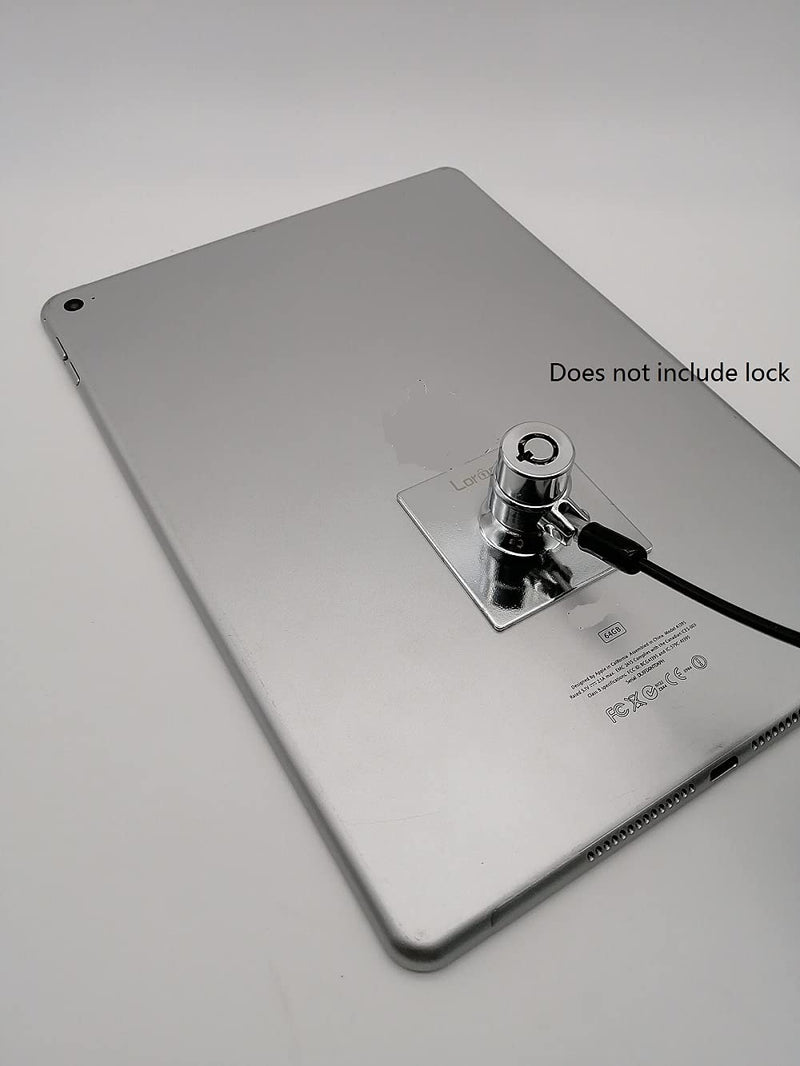 Loradar Anchor Plate Adhesive Security Plate with Slot for Cables to Lock Down Laptops, Tablets, Monitors,iPhone Smart Phone, MacBook Pad Ipad, Tablet, Other Electronic Products (Chrome 5Pack) Chrome 5Pack