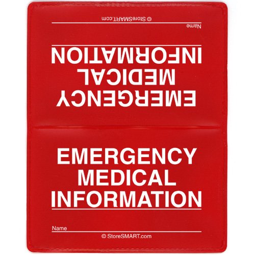 StoreSMART - Folding Wallet Vial of Life & Pet Records - 5-Pack - Emergency Medical Information Holder for ID - VOLPRWLT-5