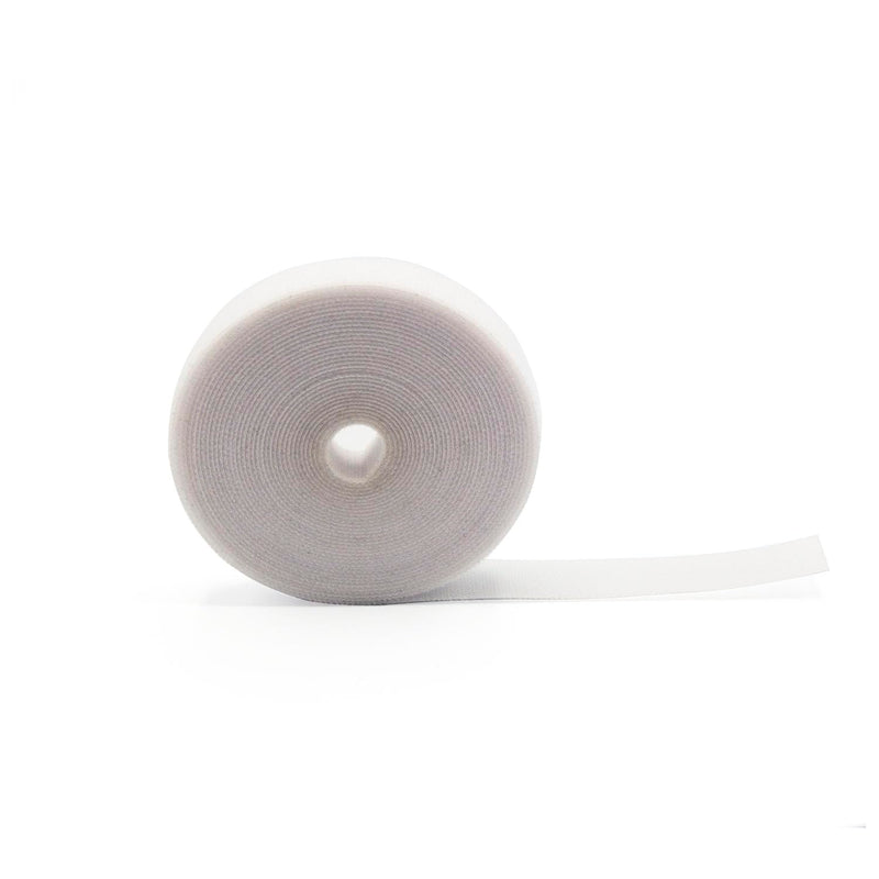 Reusable Fastening Cable Ties Nylon Tape 5 Meter White, 3/5 inch Double Side Hook Roll Hook and Loop Straps, Wires Cords Management Wire Organizer Straps(CTH&L_B50) 5 Meter (White)