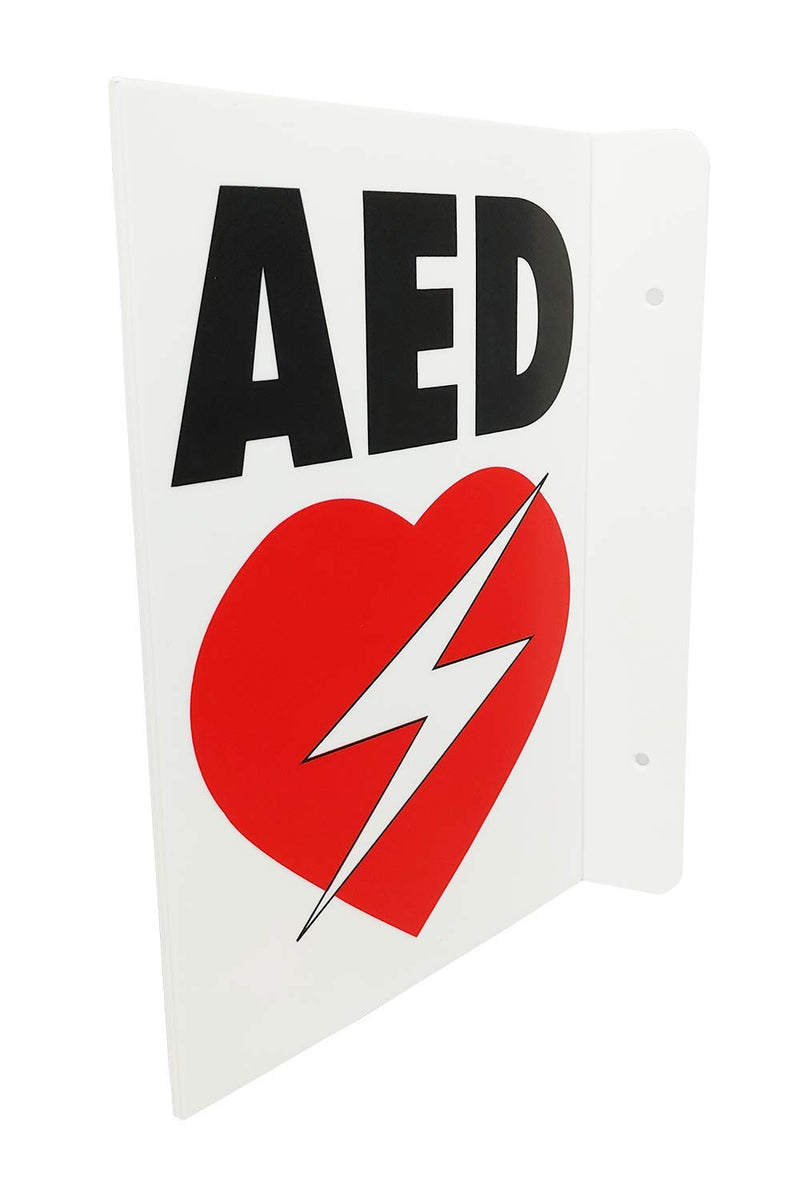 CPR Savers Foldable Panel AED Wall Sign for Business, School, Restaurant, Office or Any Public Place (1) 1