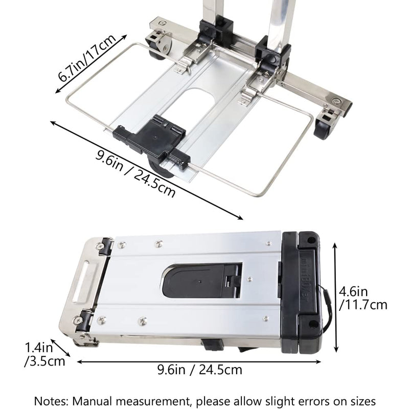 Japard 44lbs Load Capacity Foldable Hand Truck, Folding Travel Trolley - with 2 Wheels for Small Luggage, Lightweight, Compact in Size, Portable in Backpack, Luggage Carrying Cart for Business Trip