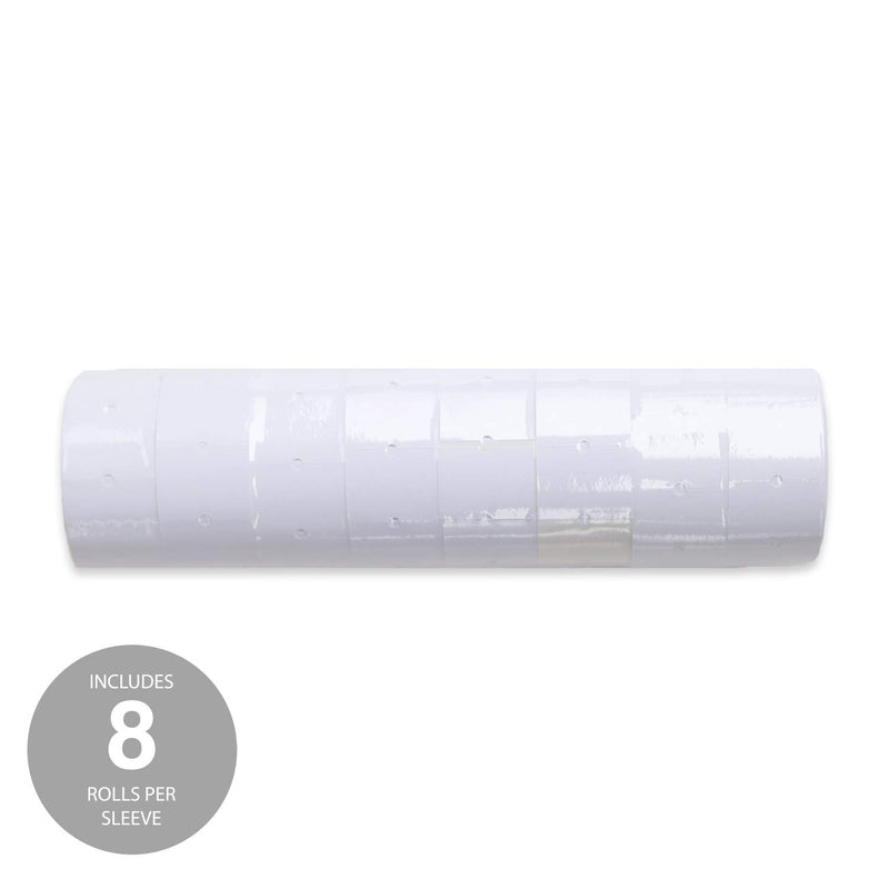 1-Line White Labels for SBLabeler Price and Date Guns / 8000 One Line Blank Labels/Black Ink Roller Included