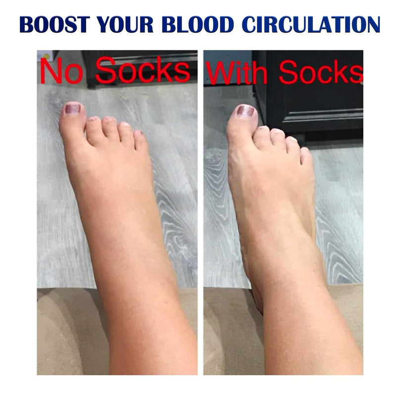 Graduated Medical Compression Socks for Women&Men 20-30mmhg Knee High Sock Black2 Small-Medium