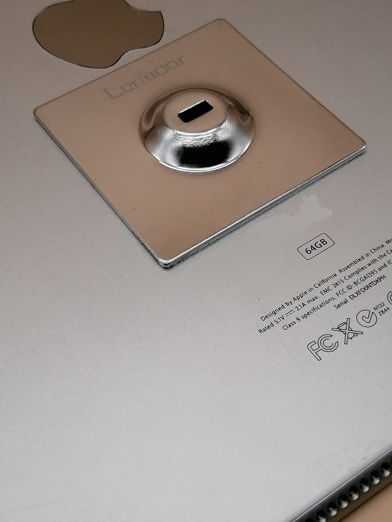 Loradar Anchor Plate Adhesive Security Plate with Slot for Cables to Lock Down Laptops, Tablets, Monitors,iPhone Smart Phone, MacBook Pad Ipad, Tablet, Other Electronic Products (Chrome 5Pack) Chrome 5Pack