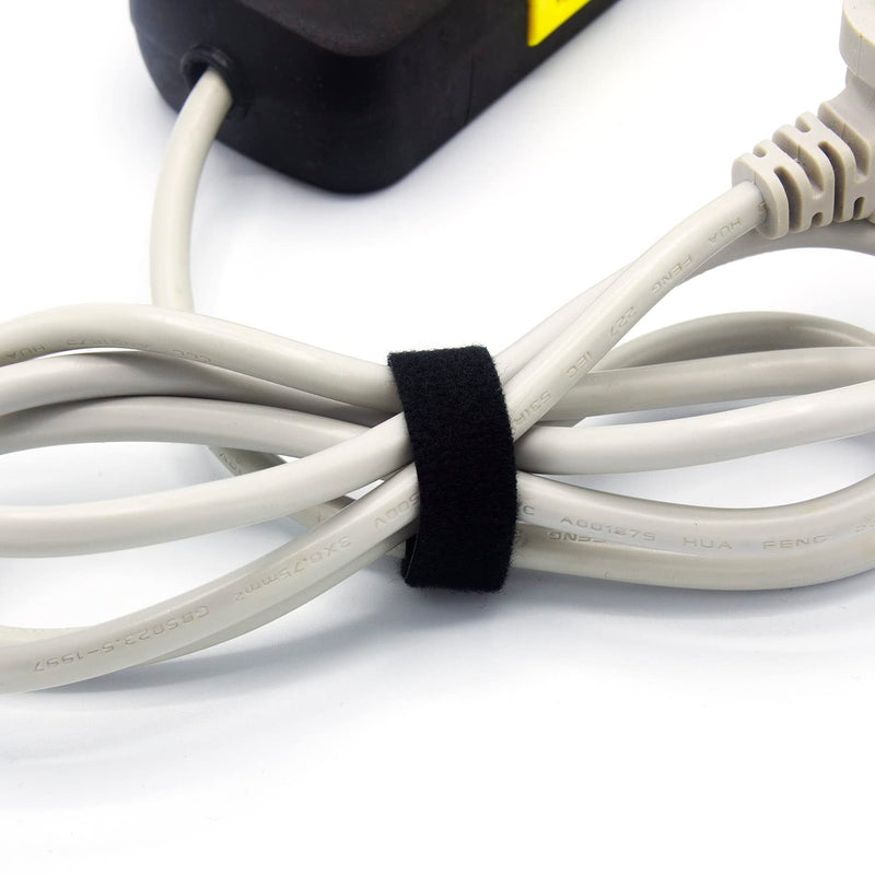 Reusable Fastening Cable Ties Nylon Tape 5 Meter White, 3/5 inch Double Side Hook Roll Hook and Loop Straps, Wires Cords Management Wire Organizer Straps(CTH&L_B50) 5 Meter (White)