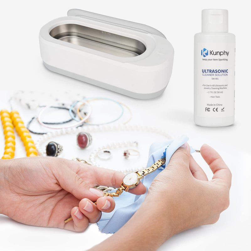 Jewelry Cleaner, Ultrasonic Jewelry Cleaner Solution - Jewelry Cleaner for Gold, Silver, Platinum Diamonds and Non-Porous Precious & Semi-Precious Jewelry 120ml