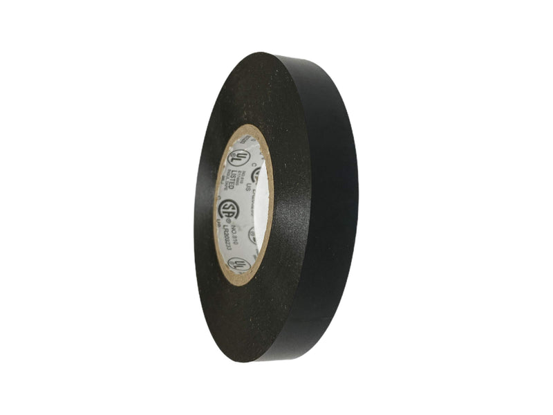 T.R.U. EL7566-AW Professional Grade Rubber Black PVC Electrical Tape, Rated up to 600 Volts and 176 F - UL/CSA/CE Listed Synthetic: 1/2 in. x 66 Ft. (8 Mil) 1/2 in. x 66 ft. (12mm)
