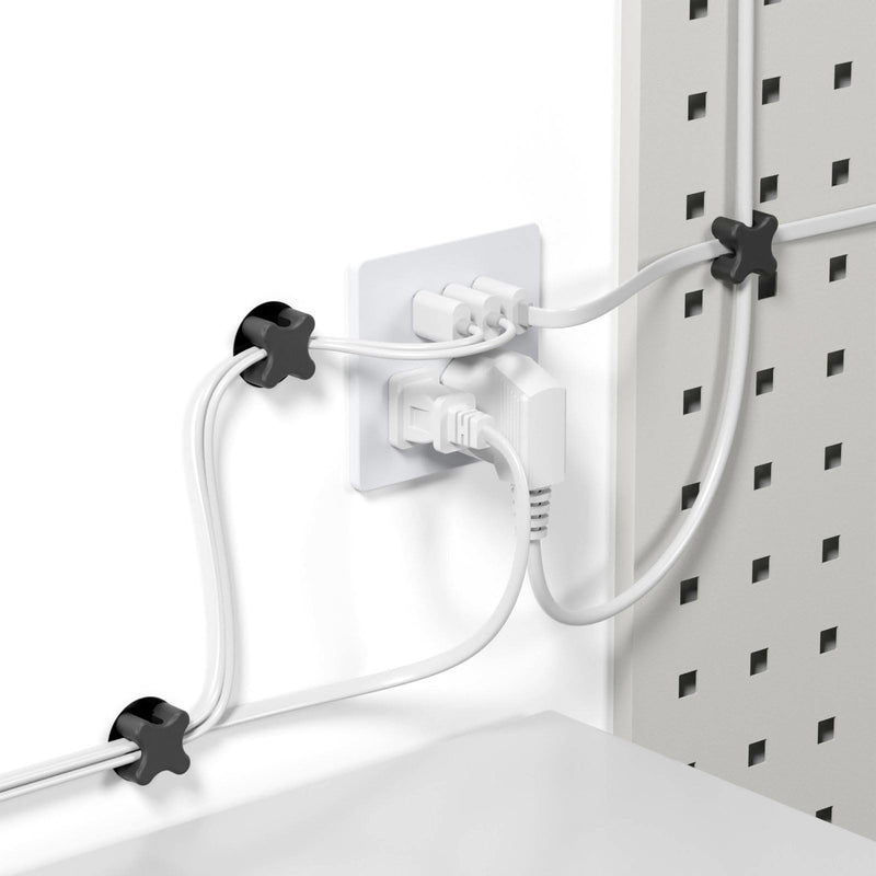 Magnetic Cable Holder Desktop Multipurpose Cord Keeper Cable Organizer Clip Cable Management for Home Office Supplies Wire Organizer (Black 10Pcs) Black 10Pcs