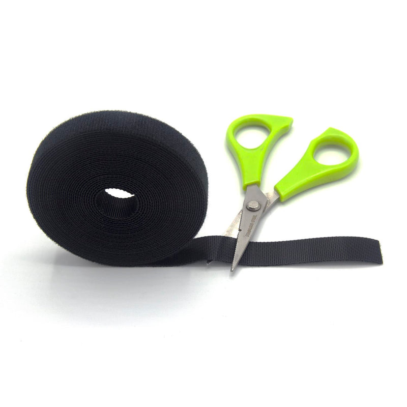 Reusable Fastening Cable Ties Nylon Tape 5 Meter White, 3/5 inch Double Side Hook Roll Hook and Loop Straps, Wires Cords Management Wire Organizer Straps(CTH&L_B50) 5 Meter (White)