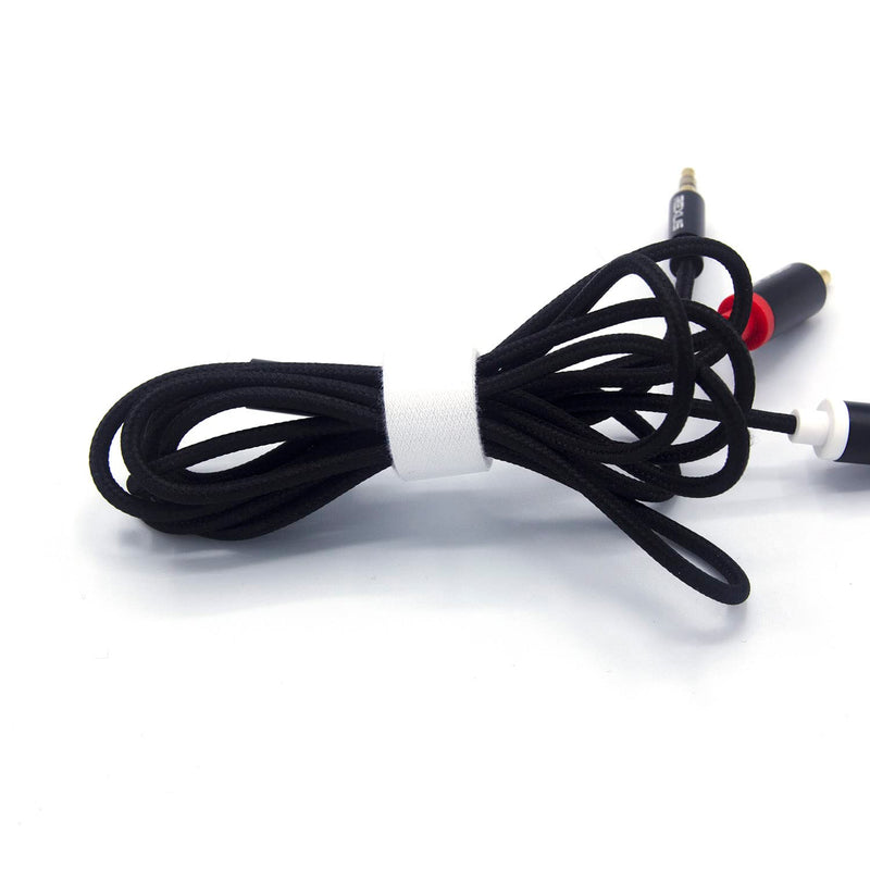 Reusable Fastening Cable Ties Nylon Tape 5 Meter White, 3/5 inch Double Side Hook Roll Hook and Loop Straps, Wires Cords Management Wire Organizer Straps(CTH&L_B50) 5 Meter (White)