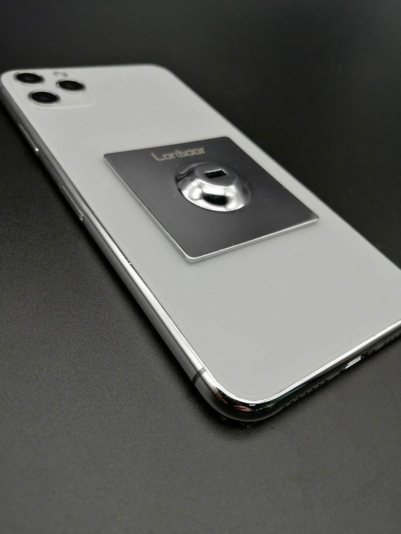 Loradar Anchor Plate Adhesive Security Plate with Slot for Cables to Lock Down Laptops, Tablets, Monitors,iPhone Smart Phone, MacBook Pad Ipad, Tablet, Other Electronic Products (Chrome 5Pack) Chrome 5Pack