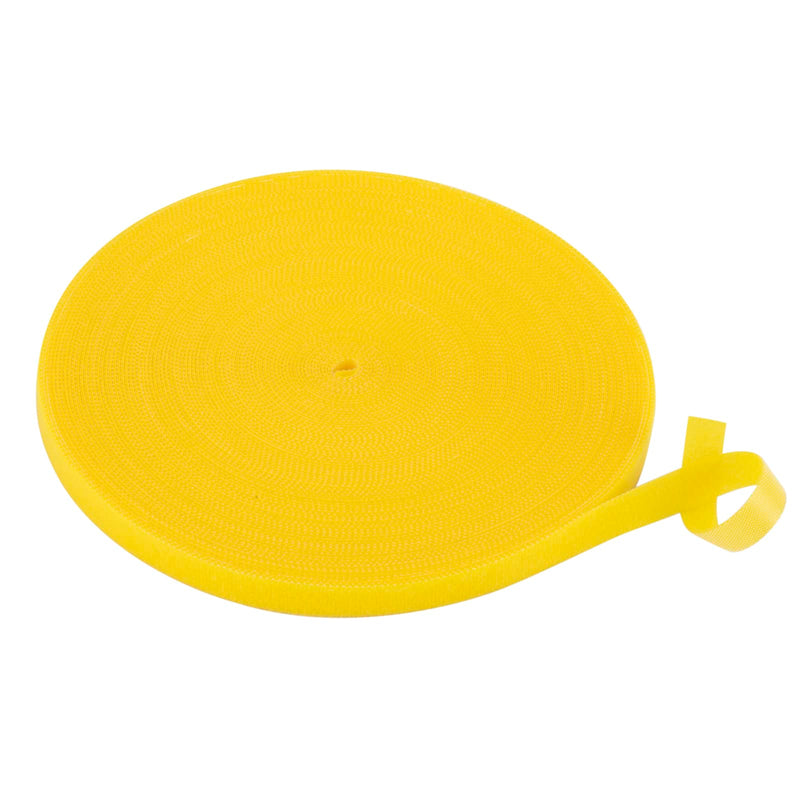 1/2 inch Reusable Fastening Tape Cable Ties Double-Sided Hook-and-Loop Cable Management Tape (Yellow 25 Yards)