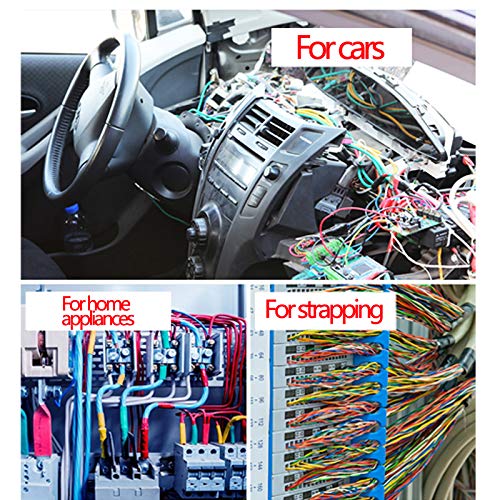 Automotive Wiring Harness Cloth Tape, High Temp Wire Harness Wrapping Tape, Black Adhesive Fabric Tape,Noise Damping Heat Proof (19MM × 25M)(2 Rolls)