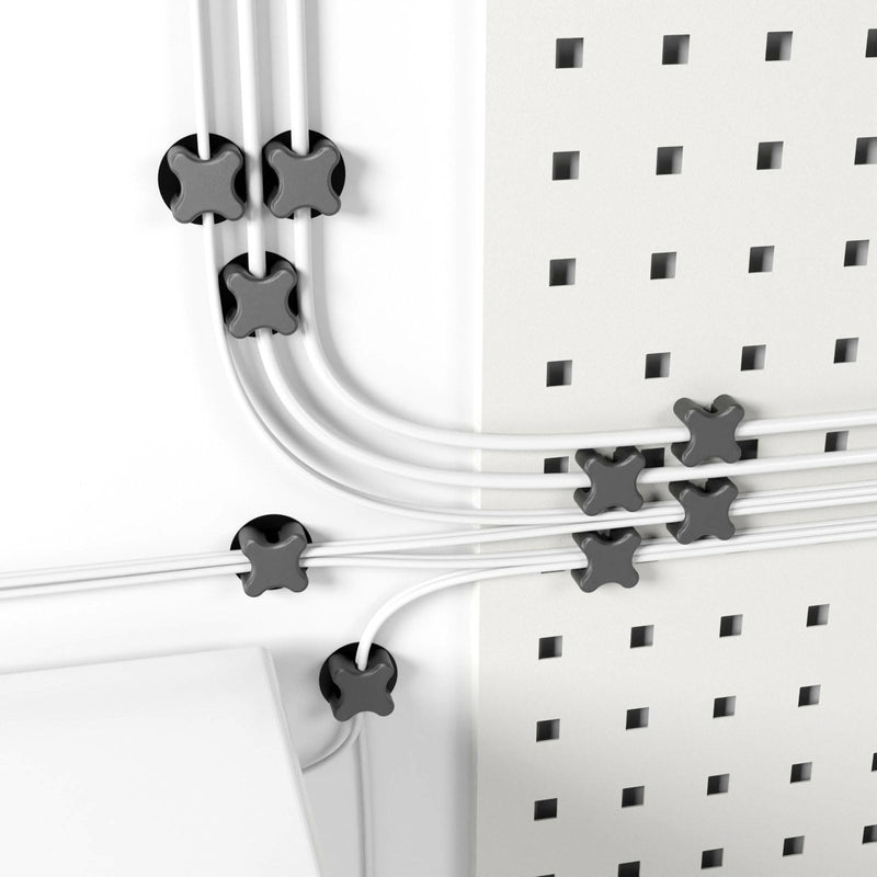 Magnetic Cable Holder Desktop Multipurpose Cord Keeper Cable Organizer Clip Cable Management for Home Office Supplies Wire Organizer (Black 10Pcs) Black 10Pcs