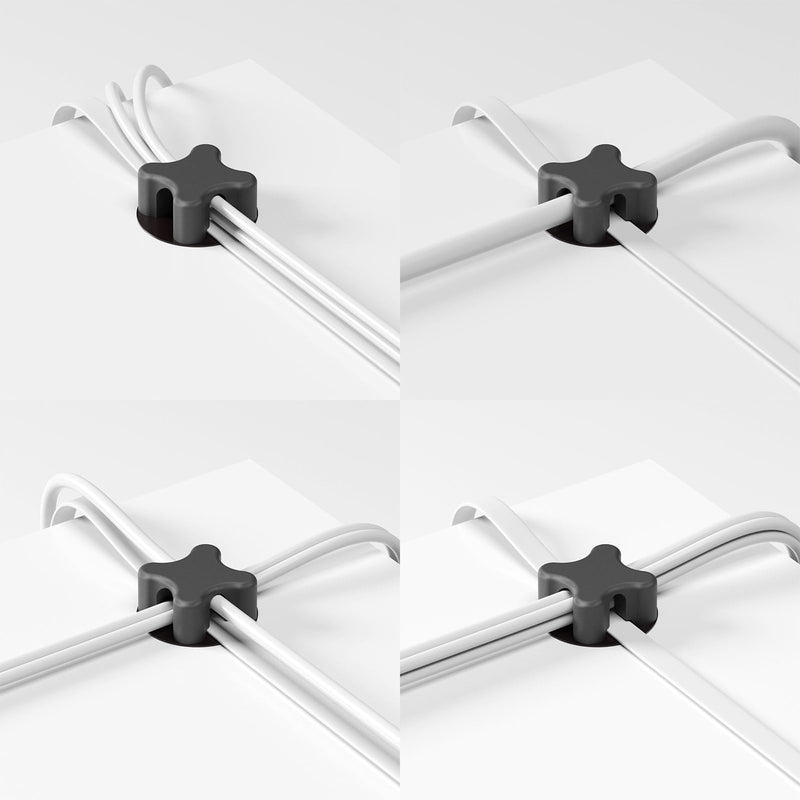 Magnetic Cable Holder Desktop Multipurpose Cord Keeper Cable Organizer Clip Cable Management for Home Office Supplies Wire Organizer (Black 10Pcs) Black 10Pcs