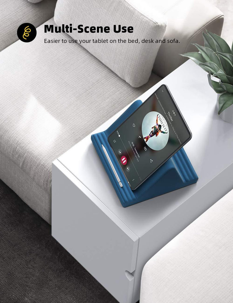 Tablet Pillow Stand, Pillow Soft Pad for Lap - Lamicall Tablet Holder Dock for Bed with 6 Viewing Angles, for iPad Pro 9.7, 10.5,12.9 Air Mini 4 3, Kindle, Galaxy Tab, E-Reader - Royal Blue