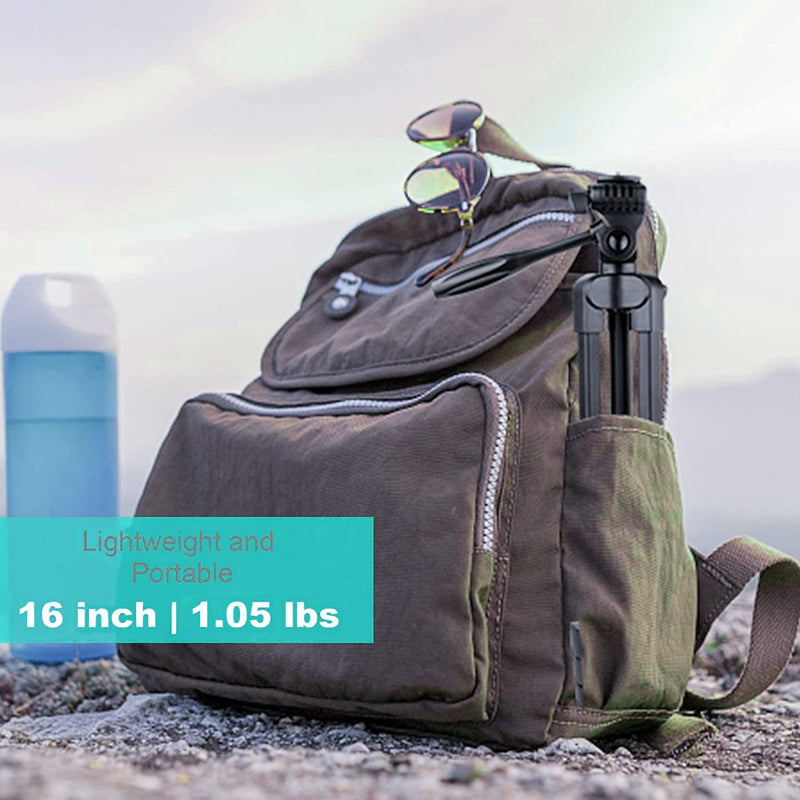 PHOPIK Phone Tripod 55 inches, Aluminum Travel/Camera/Mobile Phone Tripod with Carrying Bag with a Maximum Load of 6.6 pounds, Remote Shutter, Compatible with Smartphone & Tablet & Camera.