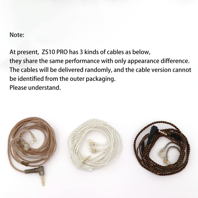 KZ ZS10 Pro 4BA+1DD 5 Driver in-Ear HiFi Metal Earphones with Stainless Steel Faceplate, 2 Pin Detachable Cable (with Mic, Black) With Mic