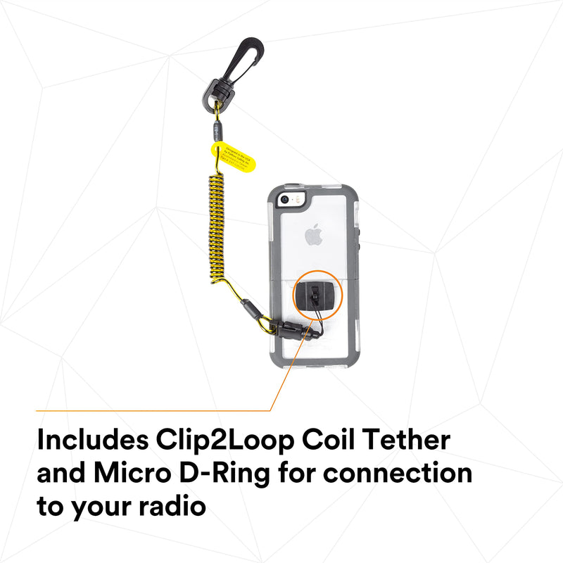 3M DBI-SALA Fall Protection For Tools,1500089,Adj Radio Holster Combo w/Clip2Loop Coil andMicro D-Ring,Size To Any Portable Radio/Small Device,Mount To Harness/Belt