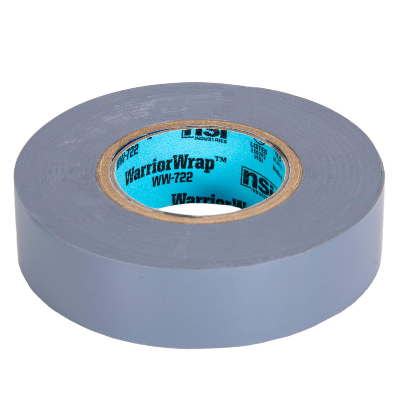 NSi Industries WarriorWrap Select 3/4 in. x 60 ft. 7 mil Vinyl Electrical Tape, Gray (WW-722-GY)