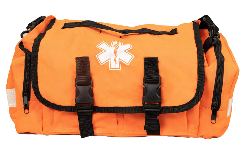 Primacare KB-RO24 Empty First Responder Bag, Professional Compartment Kit Carrier for Trauma and Emergency Medical Supplies, 15 x 9 x 8 inches, Orange