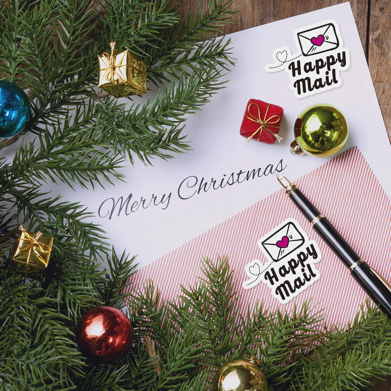 1.5 Inch Happy Mail Stickers, Thank You Sticker, Small Shop Sticker, Small Business, Packaging Sticker, 500PCS