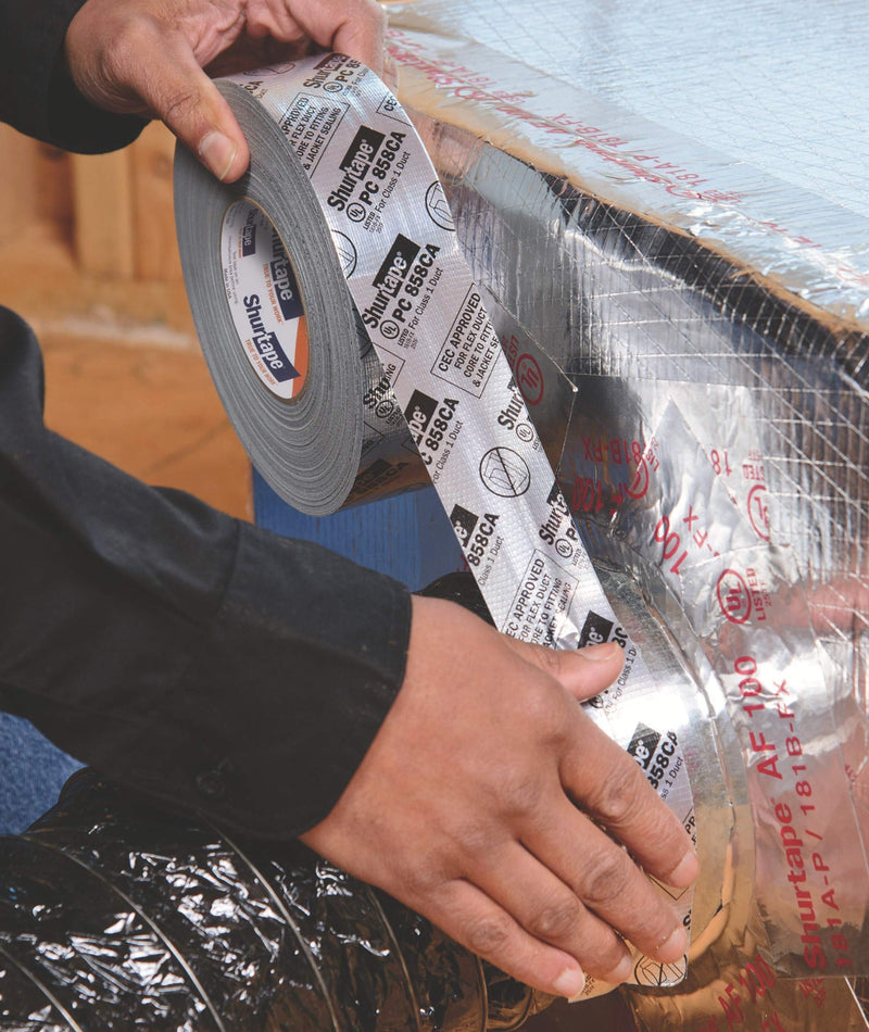 Duck Brand HVAC Duct Sealing Tape, Silver, 1.88 Inches x 30 Yards, 1 Roll (1404523) 1.88 in. x 30 yd.