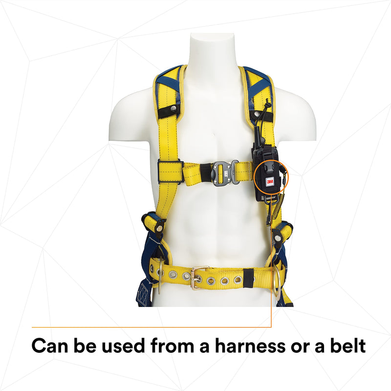 3M DBI-SALA Fall Protection For Tools,1500089,Adj Radio Holster Combo w/Clip2Loop Coil andMicro D-Ring,Size To Any Portable Radio/Small Device,Mount To Harness/Belt