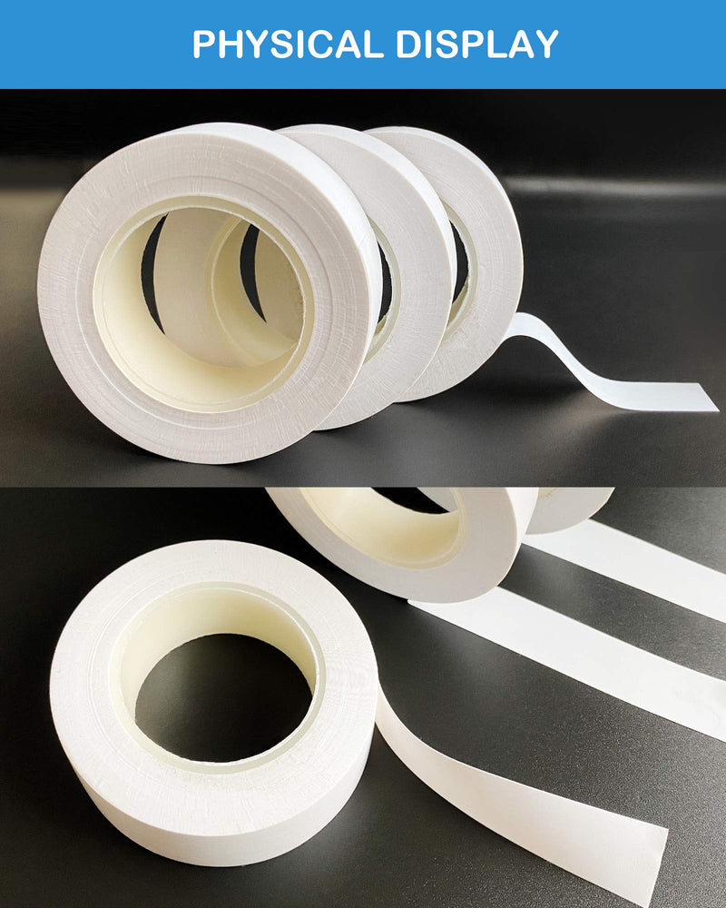 Wapodeai 3pcs Electrical Tape, Professional White Electrical Tape, Flame Retardant Indoor Outdoor High Temperature Resistance Electric Tape, 0.62 in X 50 ft.