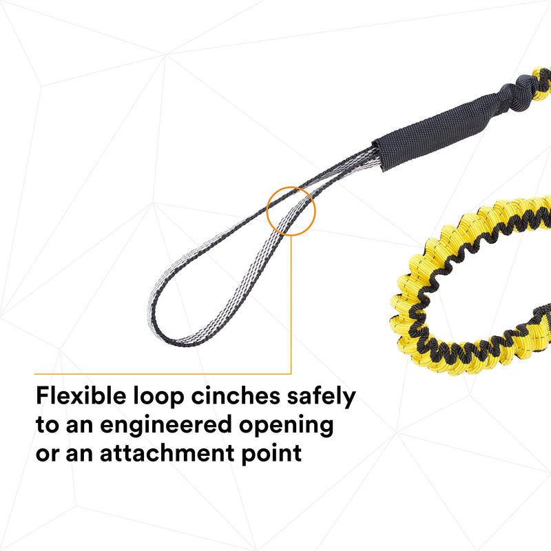 3M DBI-SALA Fall Protection For Tools,1500049,Hook2Loop Medium Duty Bungee Tether,3rd Party Load Rated For Tools Up To 35 lb.s,w/Twist-Lock Carabiner