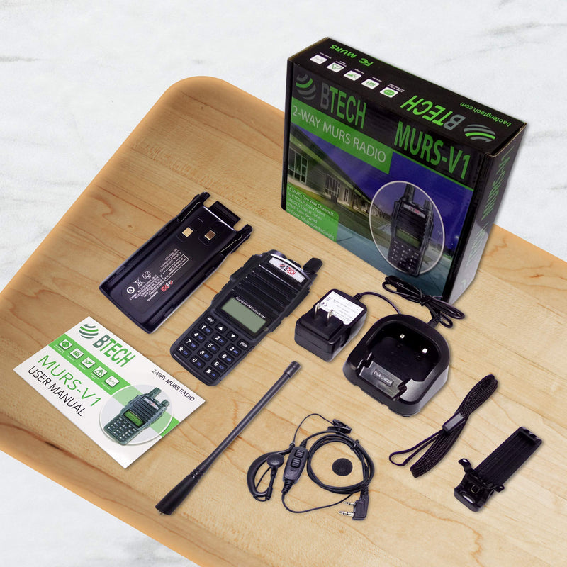BTECH MURS-V1 MURS Two-Way Radio, License Free Two-Way Radio for Manufacturing, Retail, Personal, and Business