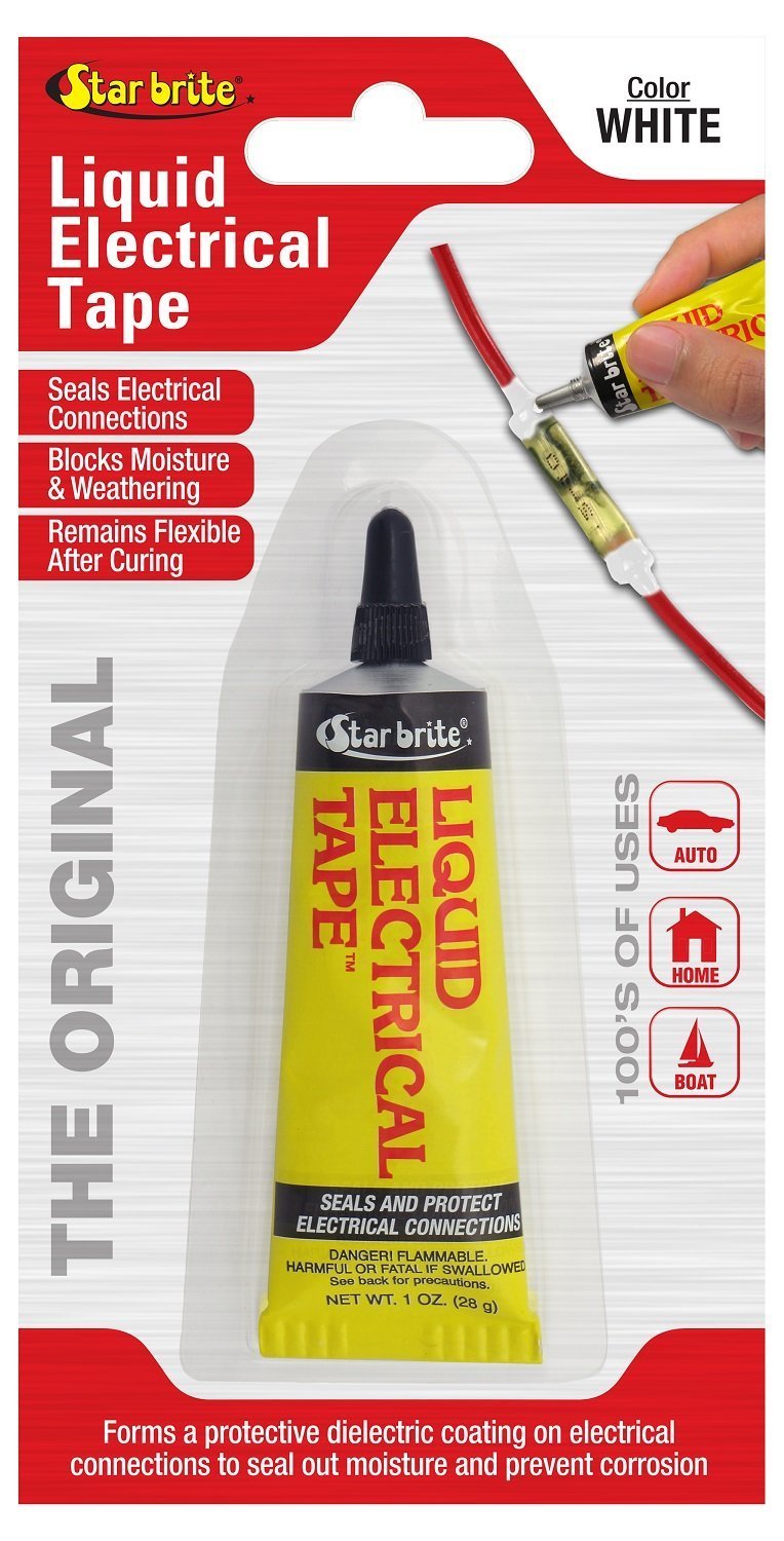 STAR BRITE Liquid Electrical Tape - LET Black 1 oz Tube White 1 Oz