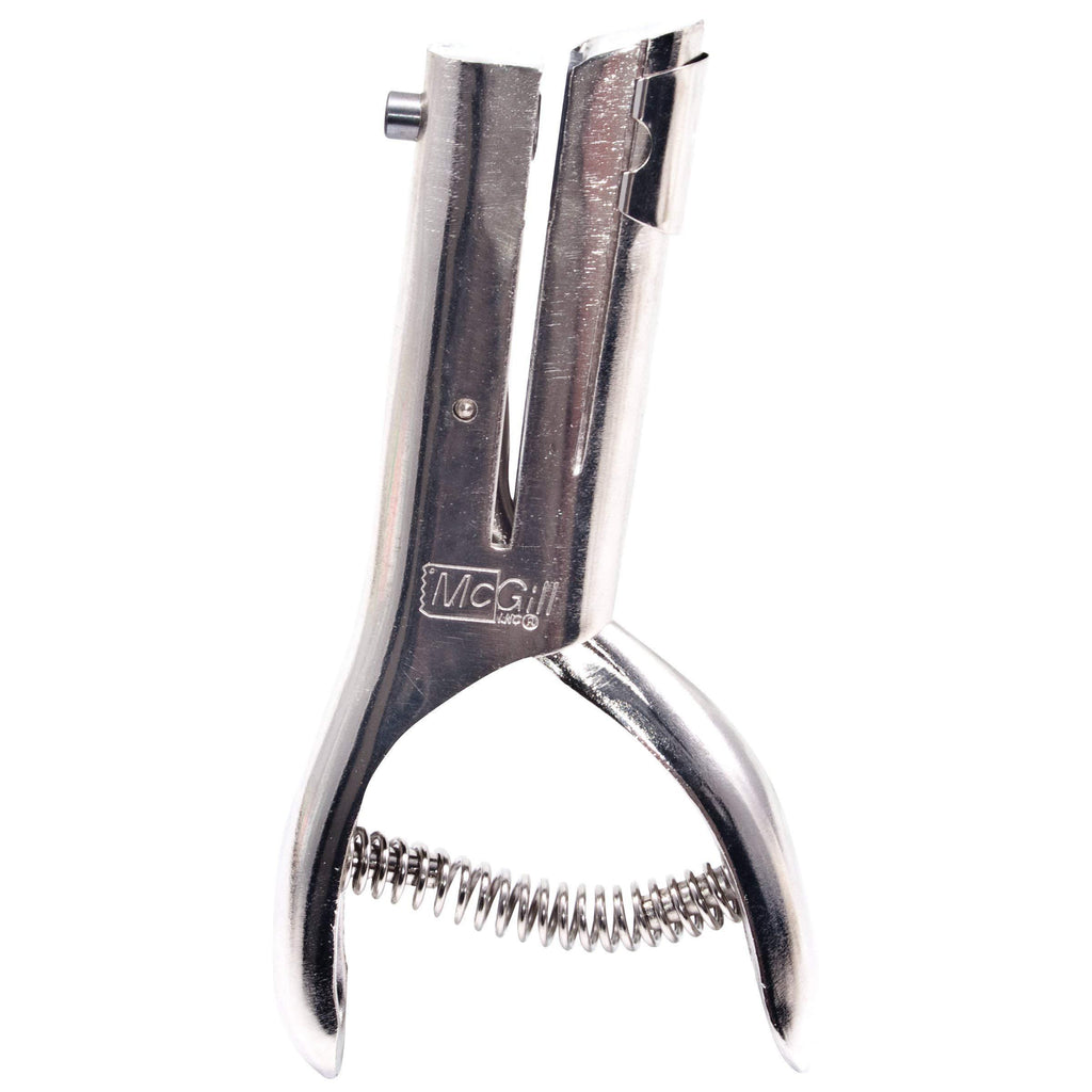 McGill Utility #300 Series Heavy Duty 1/8" Round Single Hole Punch, 20-Sheet Capacity, Nickel-Plated Steel (MCG301)