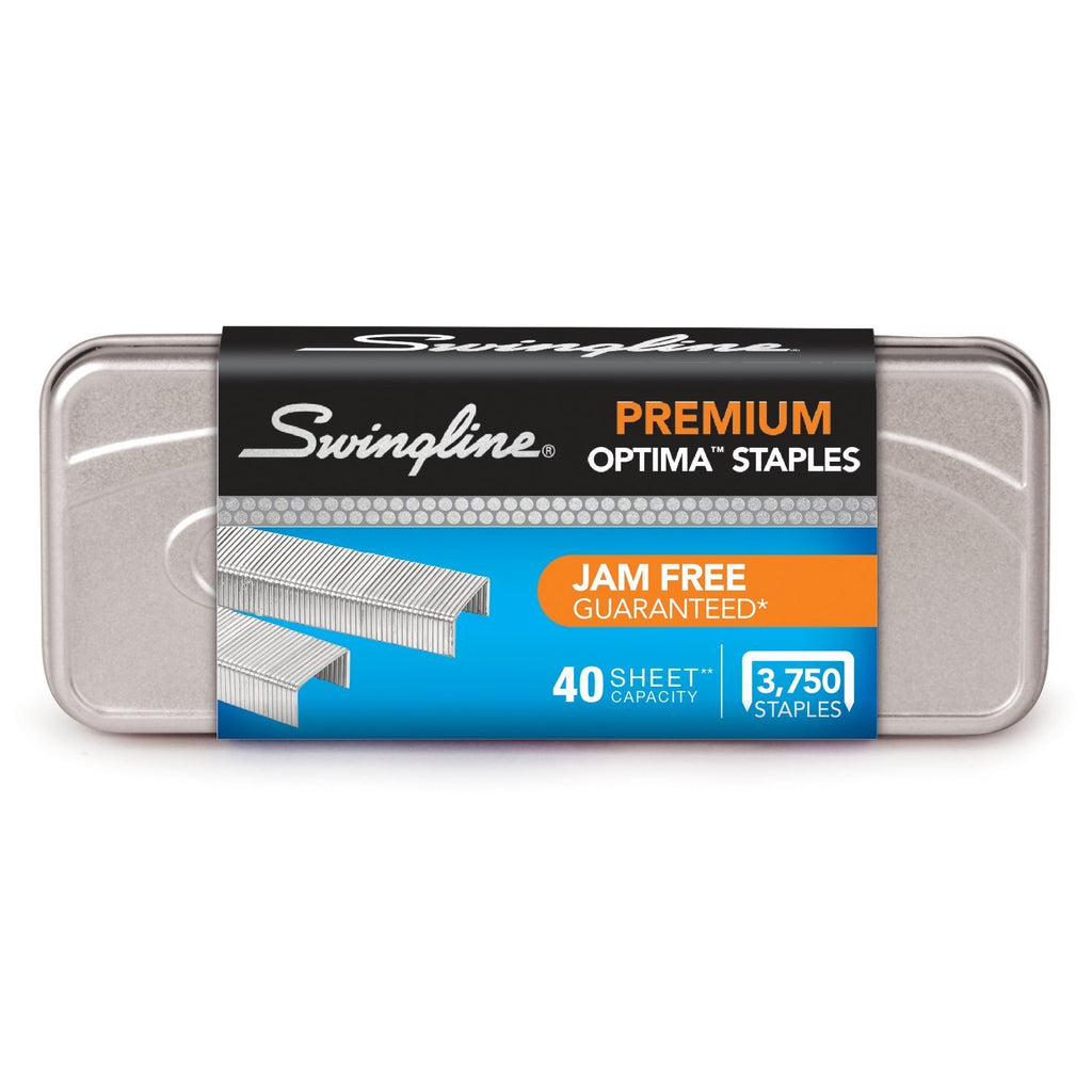 Swingline Staples, Optima, Premium, 1/4" Length, Jam Free Staples for Swingline Stapler Heavy Duty, Perfect for Home Office Supplies & Desktop, 40 Sheet Capacity, 210/Strip, 3750/Box, 1 Pack (35556) 1/4"