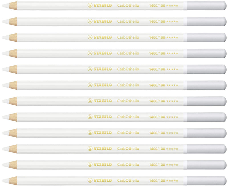 1 Stabilo CarbOthello Pastel Pencil, Individual No. 100 - Titanium White 4-6 Box
