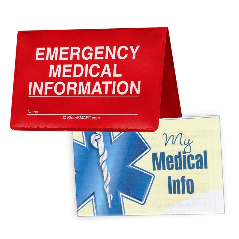 StoreSMART - Folding Wallet Vial of Life & Pet Records - 5-Pack - Emergency Medical Information Holder for ID - VOLPRWLT-5