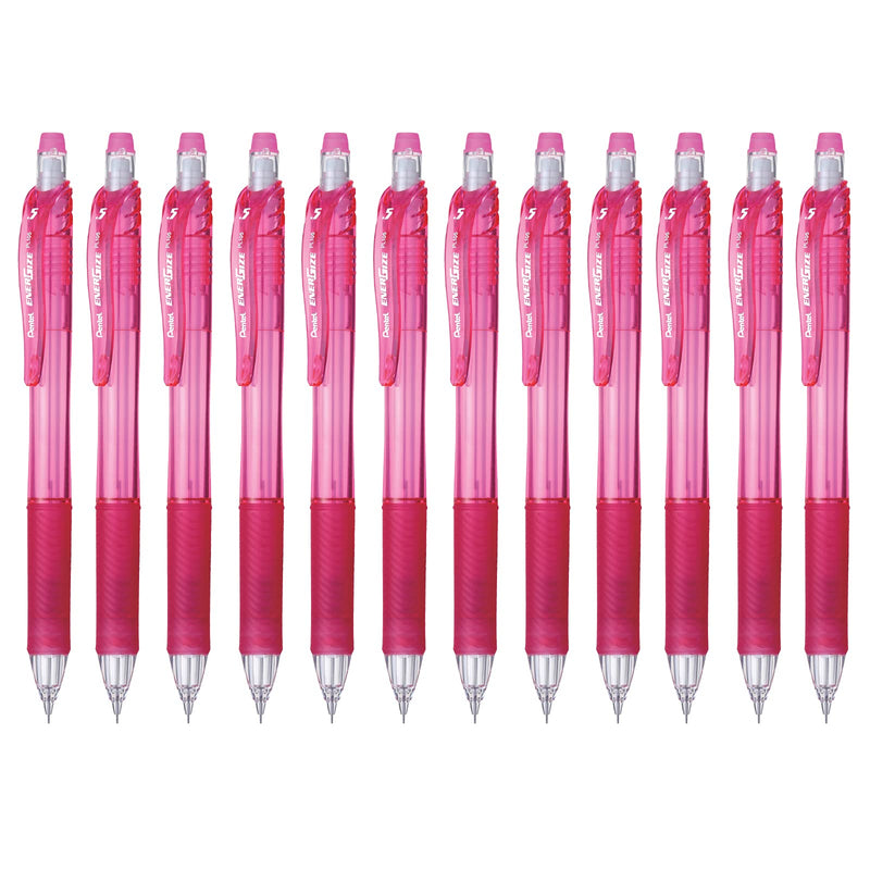 Pentel EnerGize-X Mechanical Pencil (0.5mm) Pink Barrel, Box of 12 (PL105P)