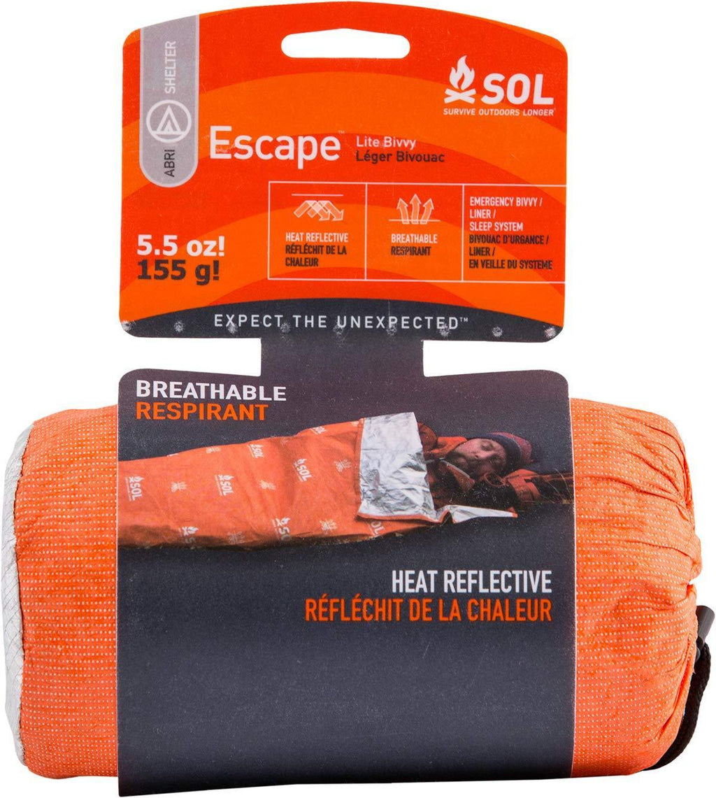 S.O.L. Survive Outdoors Longer S.O.L. 70% Reflective Emergency Escape Lite Bivvy Escape Lite - 5.5 oz