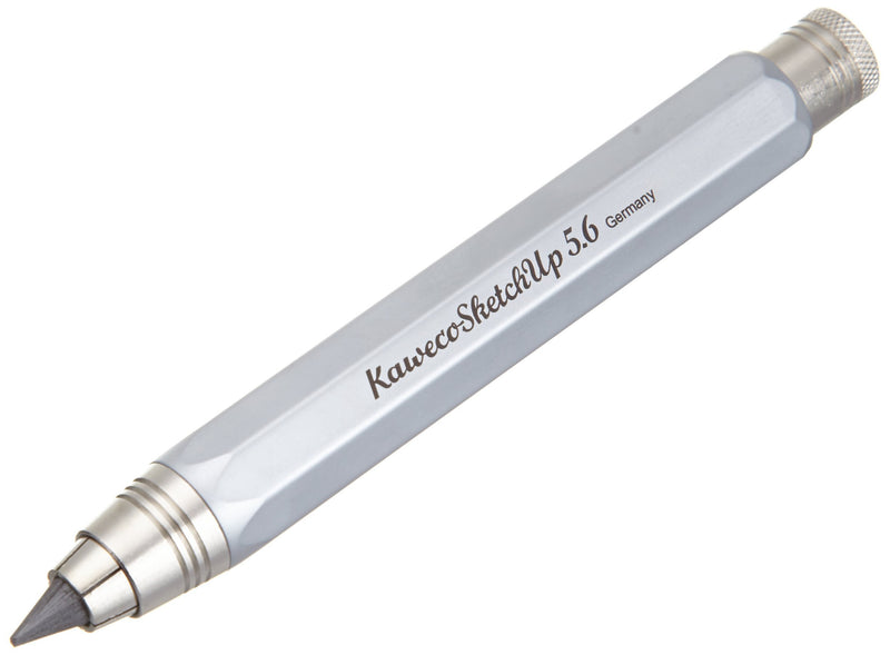 Kaweco Sketch Up Satin Chrome 5.6mm 5B Lead Pencil Solid Metal Octogonal Eight Edge Design I Mechanical Lead Pencil 10.3 cm Retractable Pencil Refillable Silver