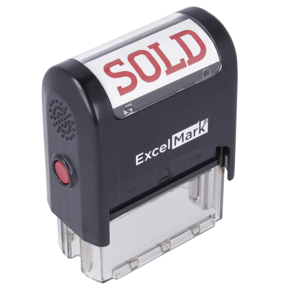 Sold Self Inking Rubber Stamp - Red Ink (ExcelMark A1539)