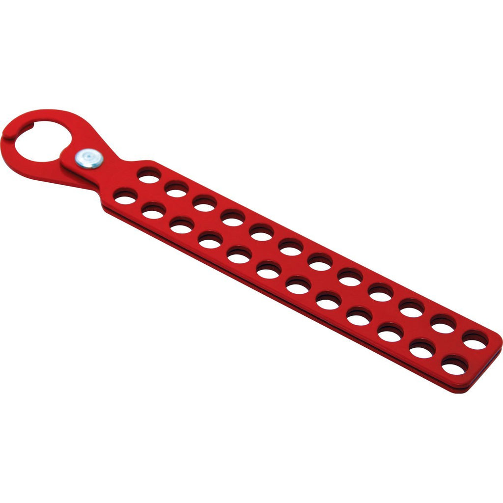 Lockout Safety Supply 7241 24 Hole Lockout Tagout Hasp, Red