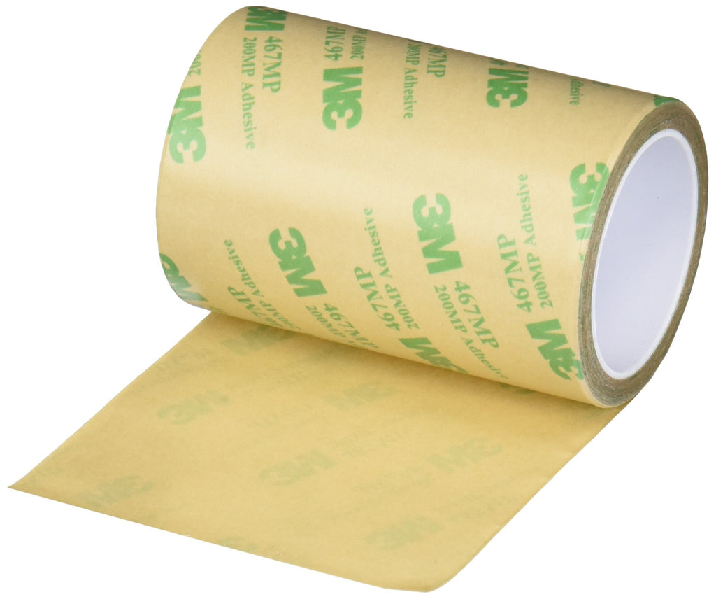 3M 3-5-467MP (CASE of 4) Adhesive Transfer Tape 467MP, 3" Wide, 5 yd. Length, Clear (Pack of 4)