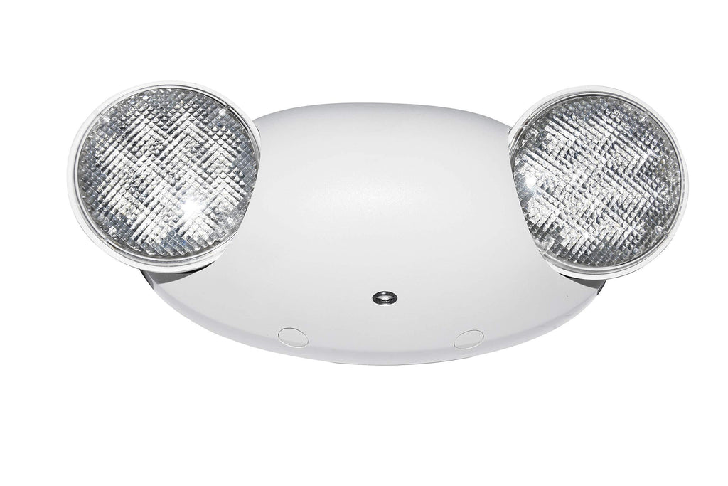 LIT-PaTH LED Emergency Exit Lighting Fixtures with 2 LED Bug Eye Heads and Back Up Batteries- US Standard Emergency Light, UL 924 and CEC Qualified, 120-277 Voltage (1-Pack)